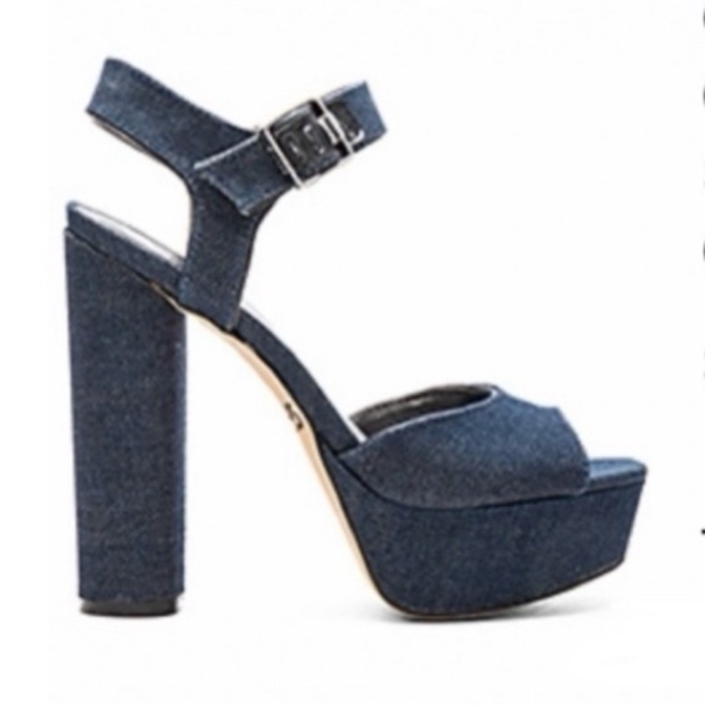 Circus by Sam Edelman Denim Blue Platform Sandals